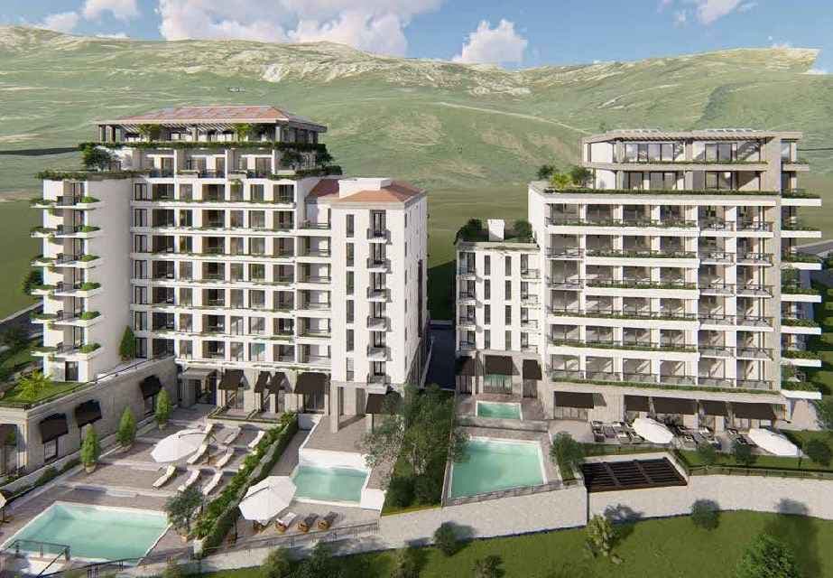 Apartment in complex with swimming pool in Becici