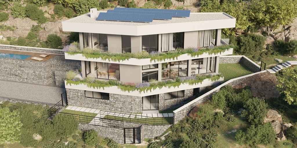 Villa with a unique view of the sea and Porto Montenegro